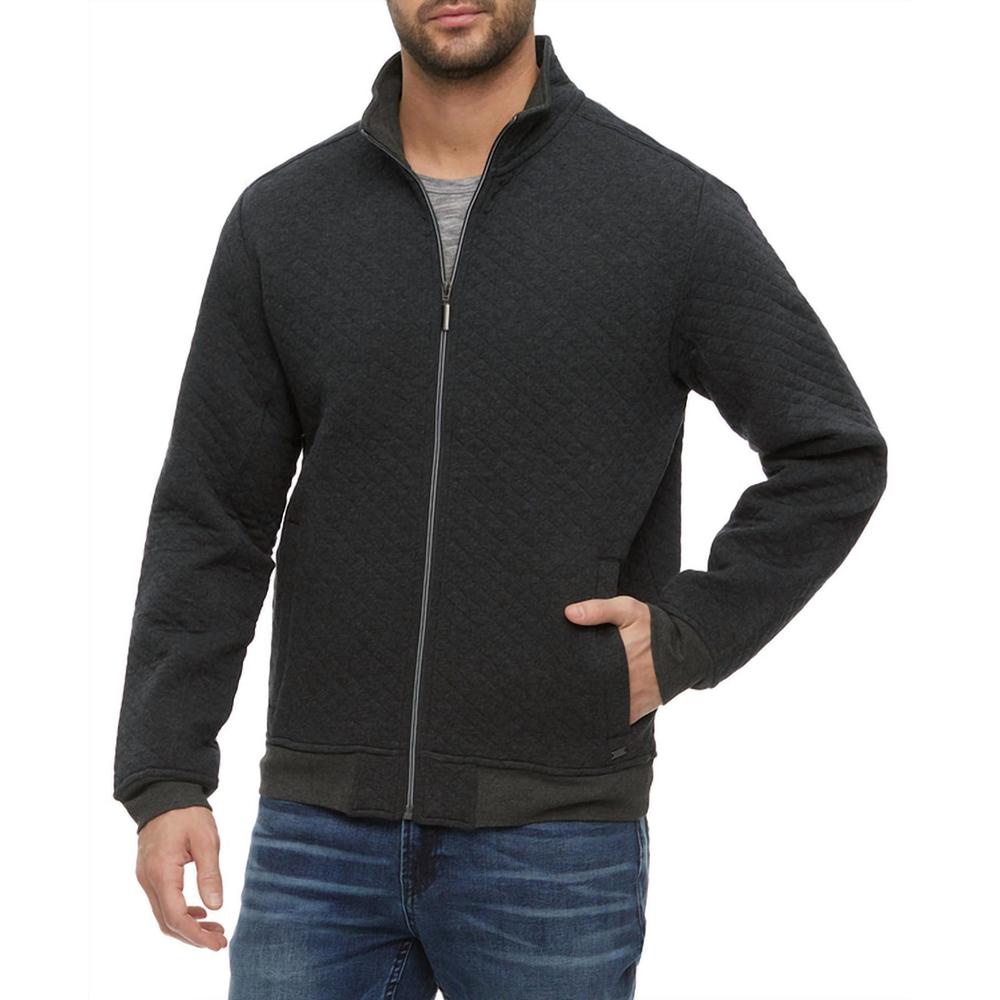 NEW FLAGS & ANTHEM alloway quilted full zip jacket in charcoal